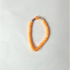 Orange Star Diy Cute Handmade Stylish Beaded Flat Clay Bead Braclet